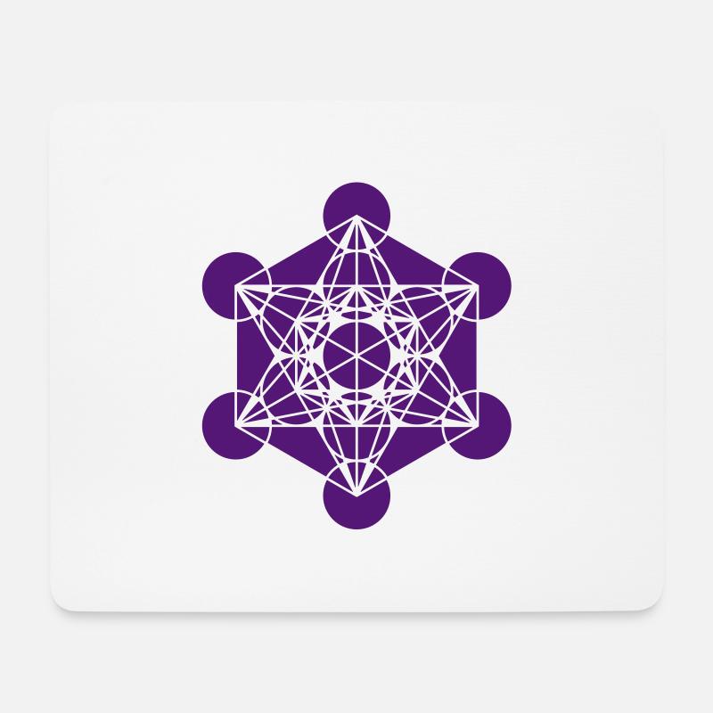 Metatrons Würfel, 23 Farben, Heilige Geometrie - Mousepad (Querformat) - Weiß