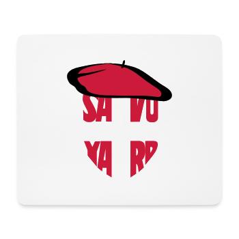 savoie beret - Tapis de souris (format paysage) - blanc - Devant