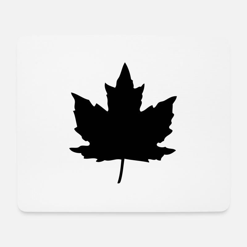 Ahornblatt - Mousepad (Querformat) - Weiß