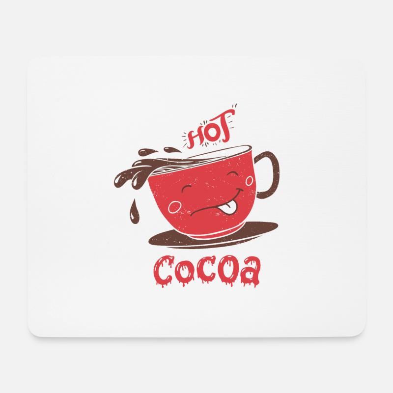 Kakao Tasse - Mousepad (Querformat) - Weiß