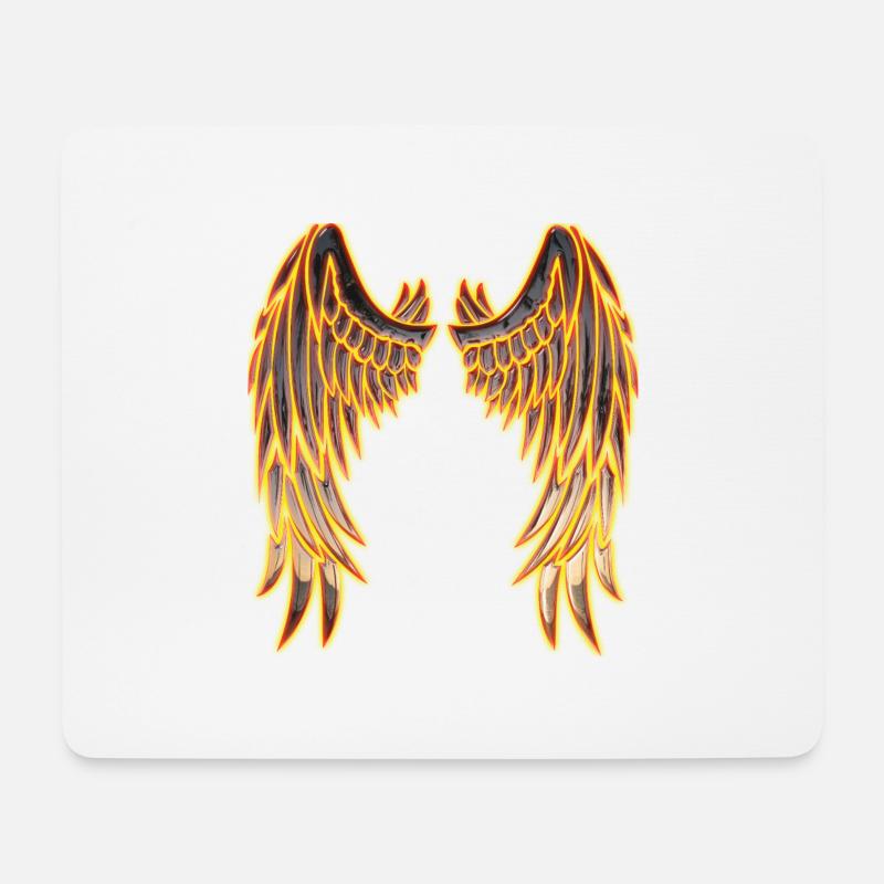 Angel glowing wings - Mousepad (Querformat) - Weiß