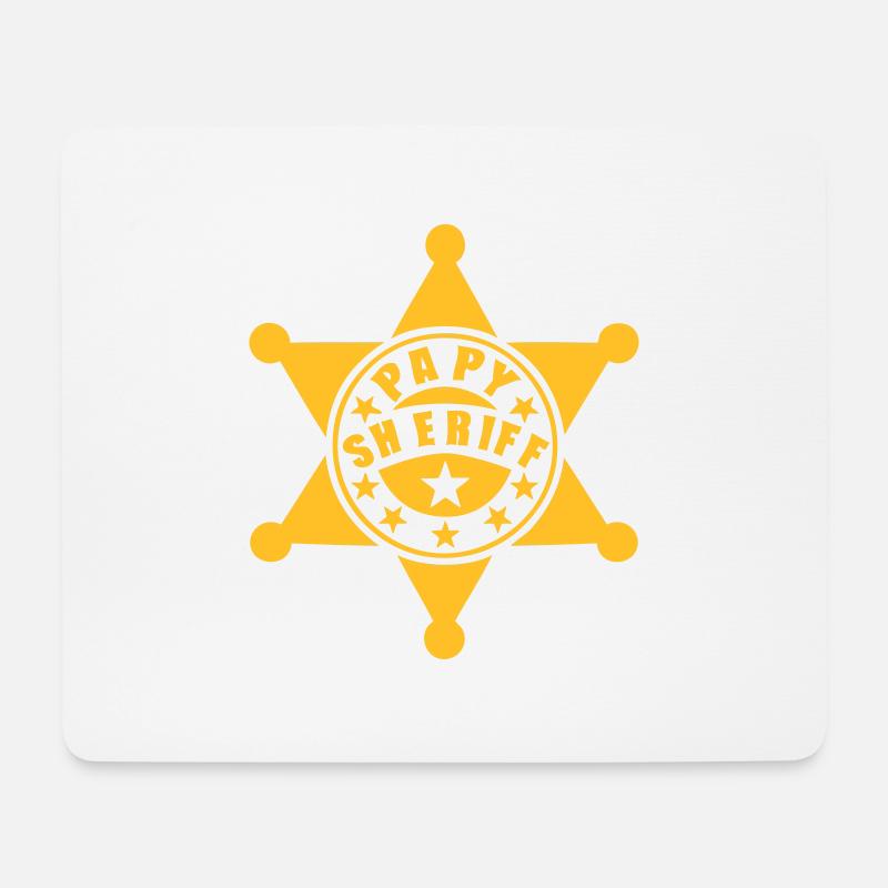 Opa Sheriff Stern 1 - Mousepad (Querformat) - Weiß