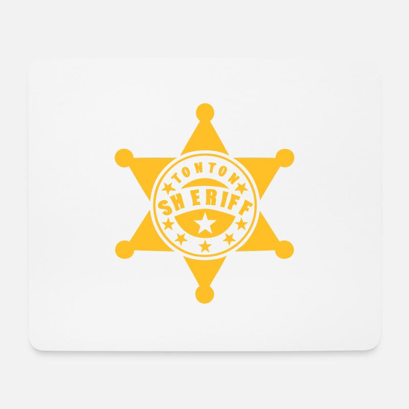 Uncle Sheriff Stern 1 - Mousepad (Querformat) - Weiß