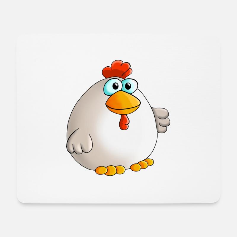 süße Henne - Mousepad (Querformat) - Weiß