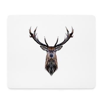 Hirsch - Mousepad (Querformat) - Weiß - Vorne