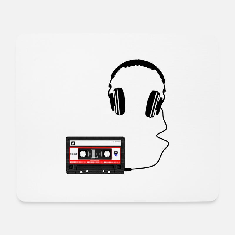 Cassette - Mousepad (Querformat) - Weiß
