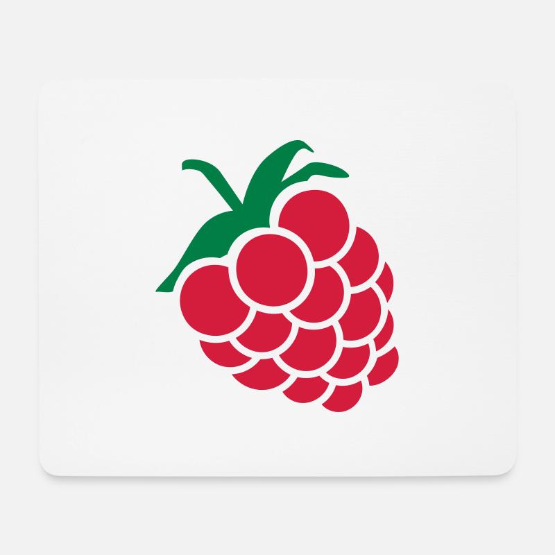 Himbeere - Mousepad (Querformat) - Weiß
