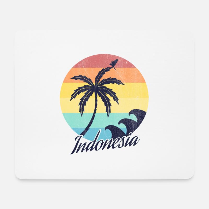 Indonesien - Mousepad (Querformat) - Weiß