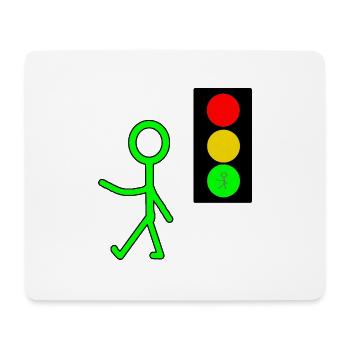 Feux de signalisation - Tapis de souris (format paysage) - blanc - Devant