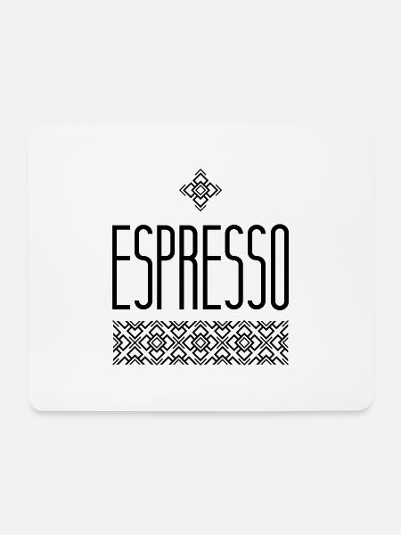 espresso - Mousepad (Querformat) - Weiß