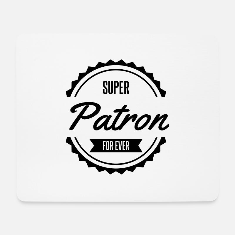 super patron chef - Tapis de souris (format paysage) - blanc