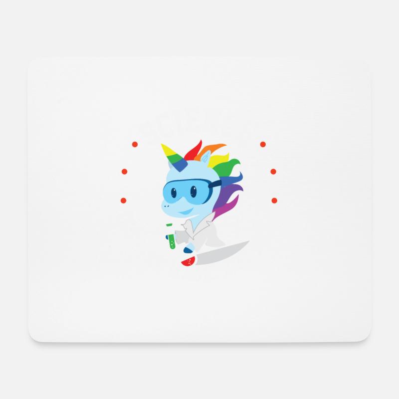 Lustig Wissenschaft Einhorn Spruch Lehrer Geschenk - Mousepad (Querformat) - Weiß