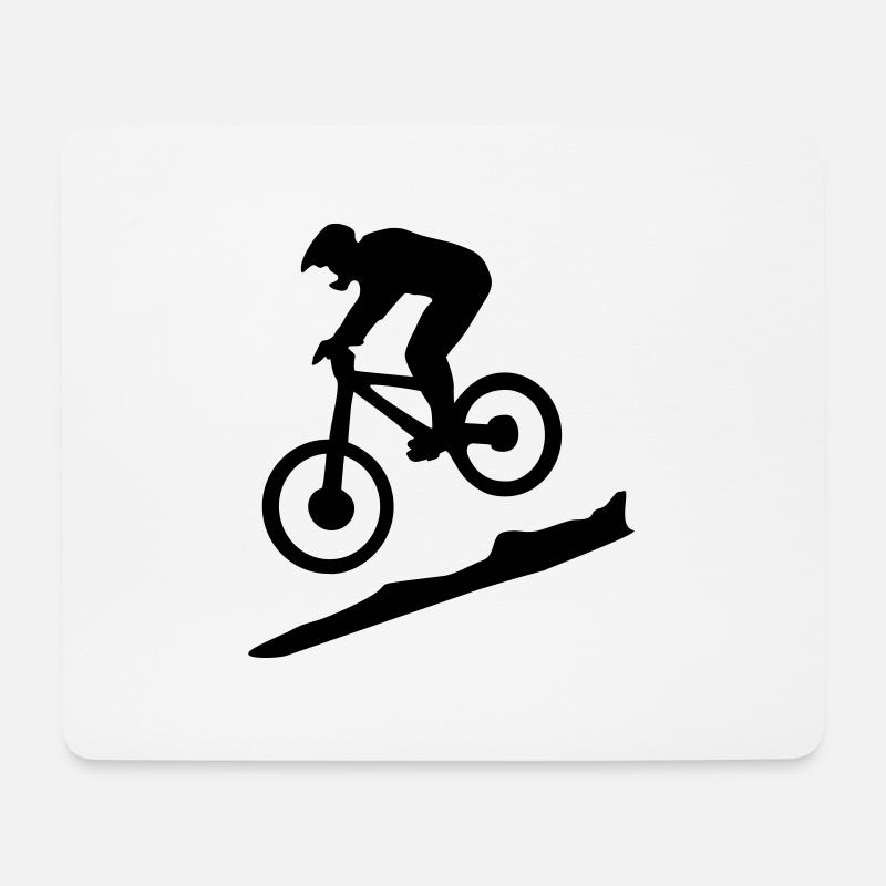 downhill biking - mountain biking - Mouse Pad (horizontal) - white