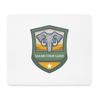 Safari Tour Guide Emblem Shirt - Mousepad (Querformat) - Weiß - Vorne