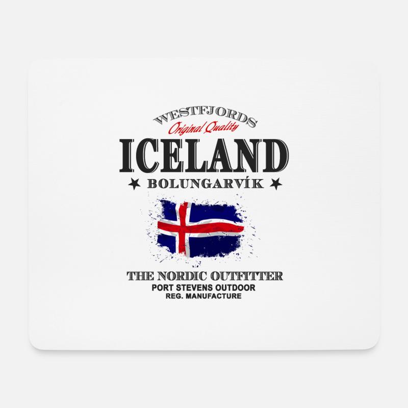 Iceland - Mousepad (Querformat) - Weiß