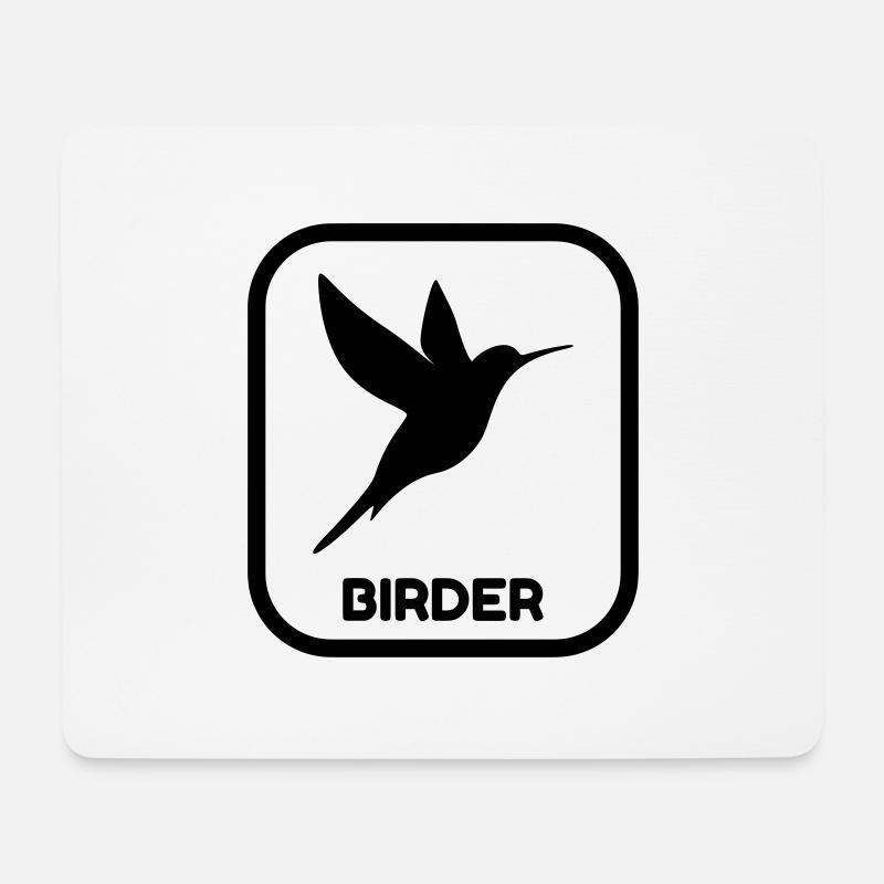 Vogel / Vogelbeobachtung / Birding / Birder - Mousepad (Querformat) - Weiß