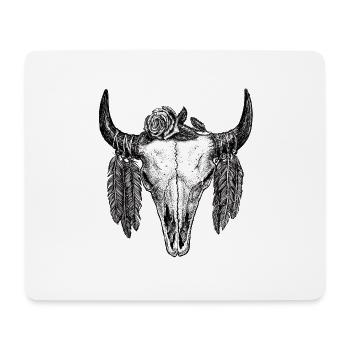 Skull Tattoo II - Mouse Pad (horizontal) - white - Front