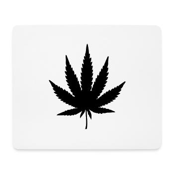 weed leaf design - Mousepad (Querformat) - Weiß - Vorne