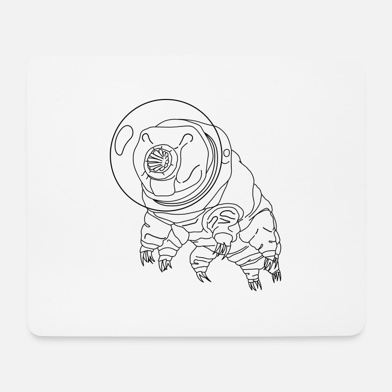 Tardigrade-Astronaut - Mousepad (Querformat) - Weiß