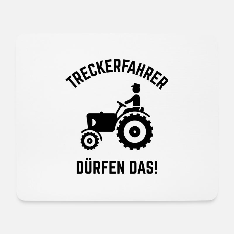 Treckerfahrer Dürfen Das! (Trecker / Traktor, V2) - Mousepad (Querformat) - Weiß