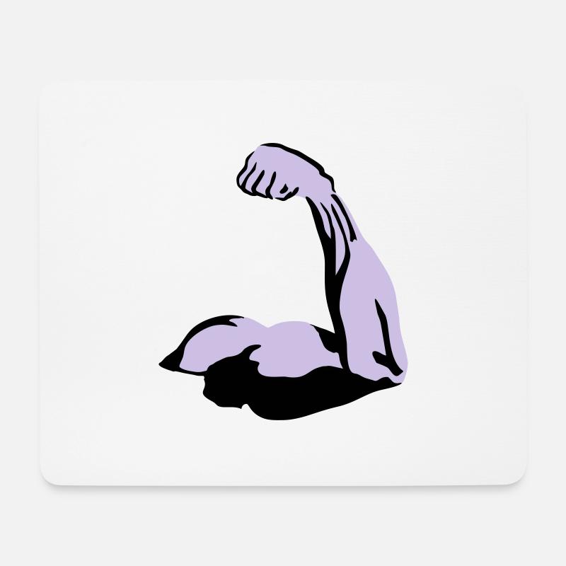 Biceps, Muscle - Mouse Pad (horizontal) - white