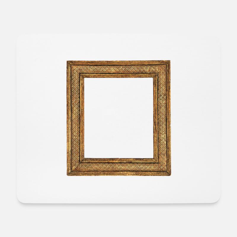 Goldener Bilderrahmen - Mousepad (Querformat) - Weiß
