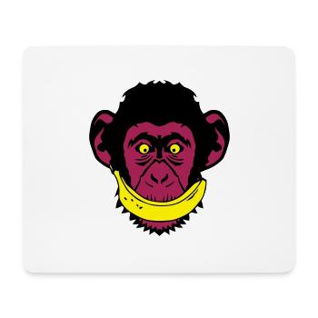 monkey smile banana smile - Mouse Pad (horizontal) - white - Front