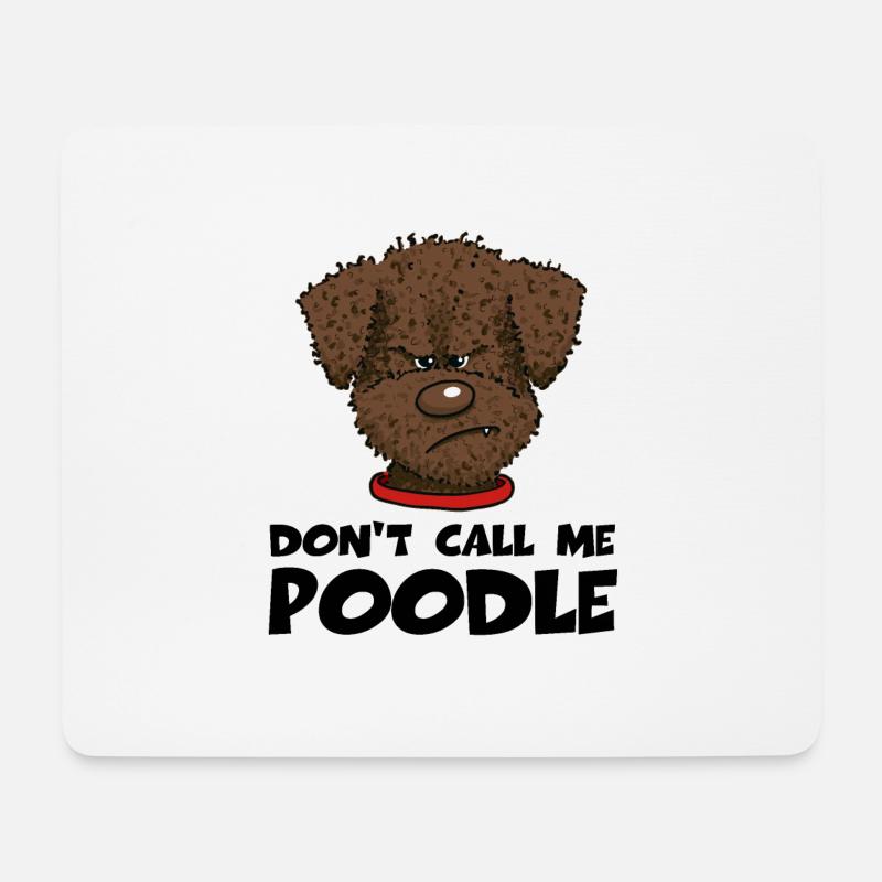 Poodle1 2 - Mousepad (Querformat) - Weiß