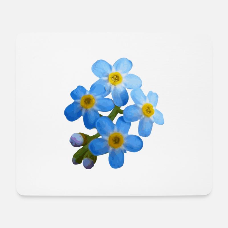 Das Sumpf-vergiss-mein-nicht ist ein Blickfang - Mousepad (Querformat) - Weiß