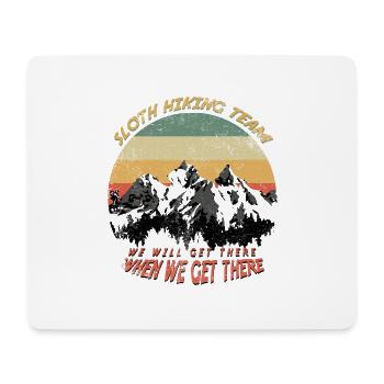 Sloth Hiking Team - Mouse Pad (horizontal) - white - Front