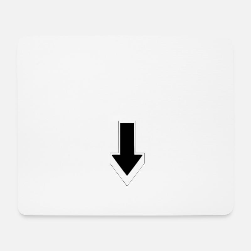 Dortmund mit Pfeil nach unten Schwarz/Weiß - Mousepad (Querformat) - Weiß