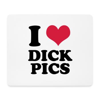I Love Dick Pics - Mouse Pad (horizontal) - white - Front