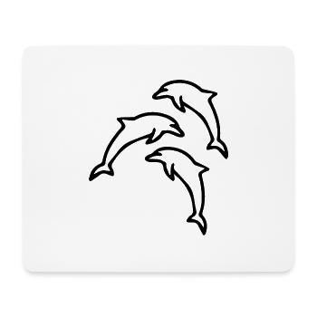 Dolphin Delfine - Mousepad (Querformat) - Weiß - Vorne