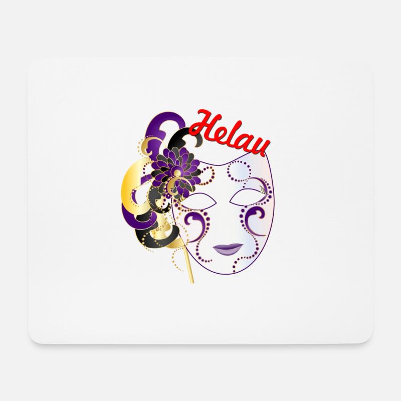 helau - Mousepad (Querformat) - Weiß