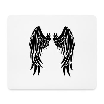 Schwarze Flügel - Mousepad (Querformat) - Weiß - Vorne