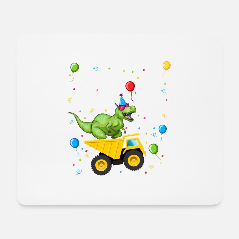 5 Jahre Kinder Geburtstag Dinosaurier - Mousepad (Querformat) - Weiß