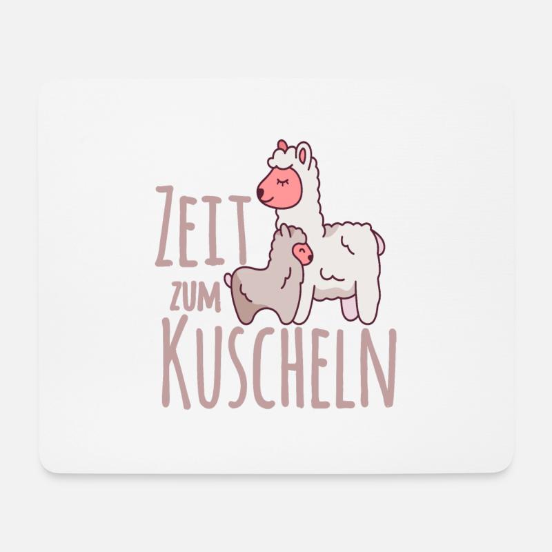 Zeit zum Kuscheln Schaf mit Lamm - Mousepad (Querformat) - Weiß