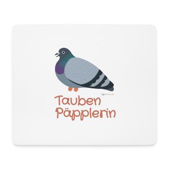Taube päppeln - Pigeon Heros - Mousepad (Querformat) - Weiß - Vorne