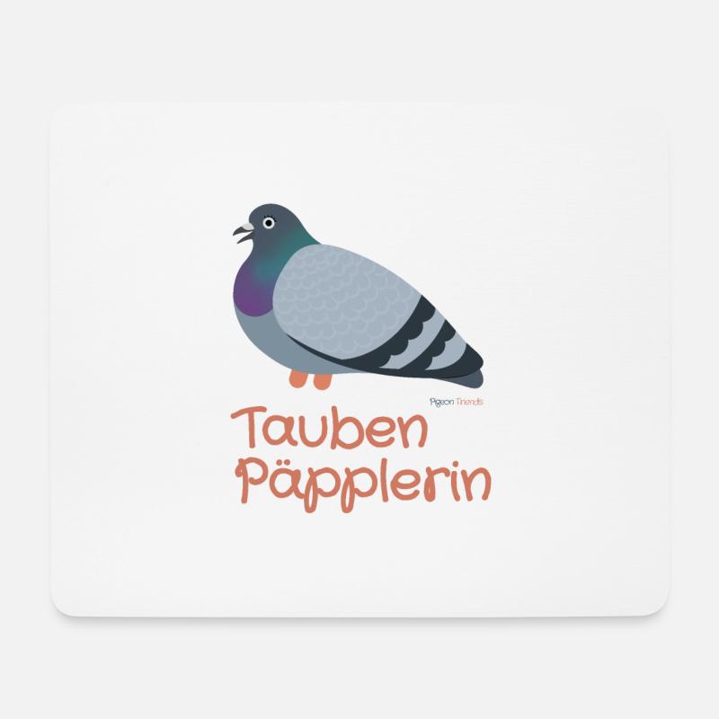 Taube päppeln - Pigeon Heros - Mousepad (Querformat) - Weiß