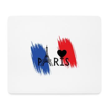 I love Paris - Tapis de souris (format paysage) - blanc - Devant