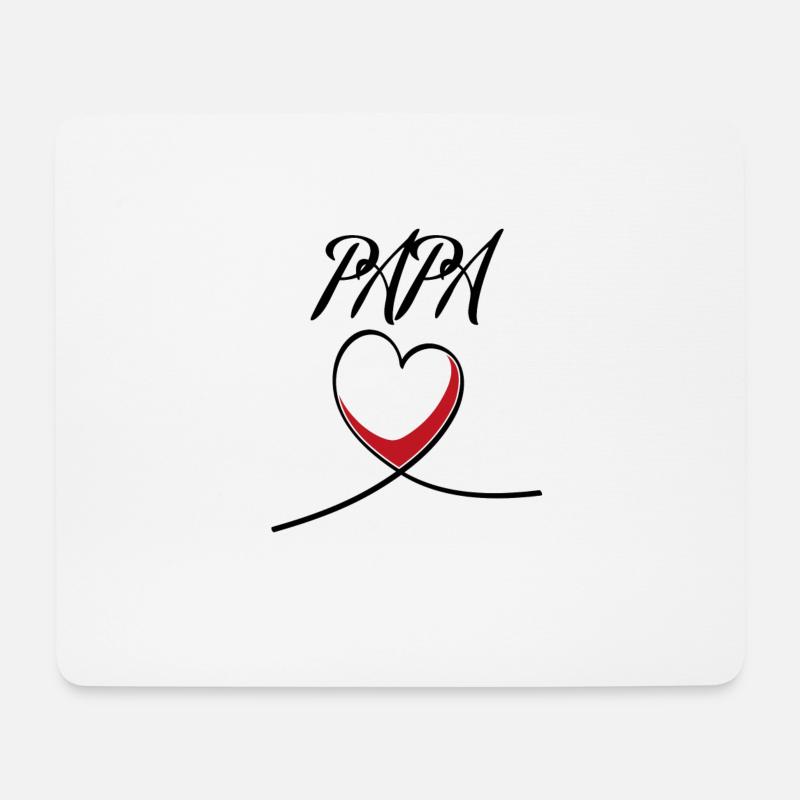 Daddy heart - Mouse Pad (horizontal) - white