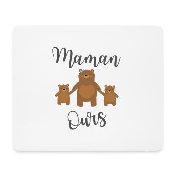 Maman ours - Tapis de souris (format paysage) - blanc - Devant