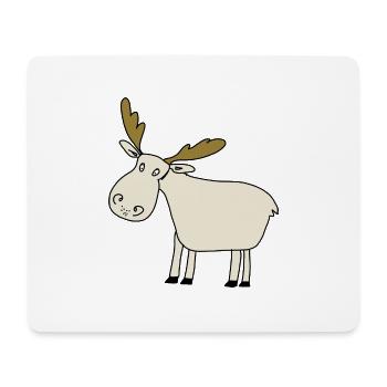 Elch - Mousepad (Querformat) - Weiß - Vorne