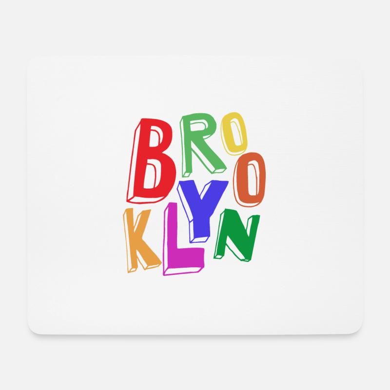 BROOKLYN FARBE - Mousepad (Querformat) - Weiß