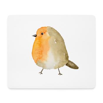 Rotkehlchen Aquarell - Mousepad (Querformat) - Weiß - Vorne