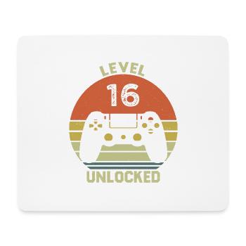 Level 16 Unlocked 16 Ans Anniversaire Cadeau - Tapis de souris (format paysage) - blanc - Devant