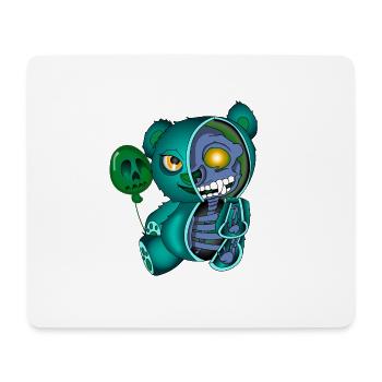 Skull Teddybär Skelett Halloween Geschenkidee - Mousepad (Querformat) - Weiß - Vorne