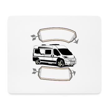 Van WS mit leerem Banner Pfeil - Mousepad (Querformat) - Weiß - Vorne