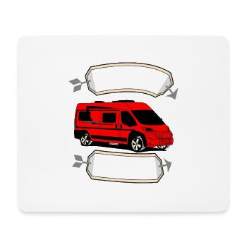 Van RT mit leerem Banner Pfeil - Mousepad (Querformat) - Weiß - Vorne