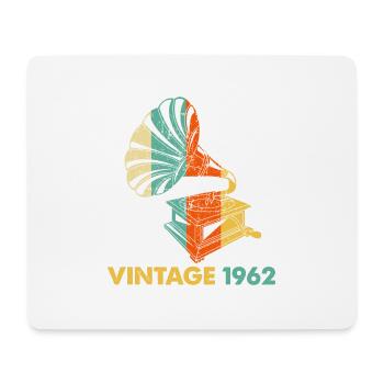 Vintage Grammophon 60. Geburtstag 1962 60 Jahre alt - Mousepad (Querformat) - Weiß - Vorne